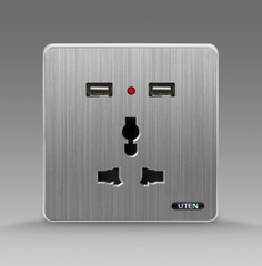 Bộ ổ cắm 3 chấu và 2 USB S300