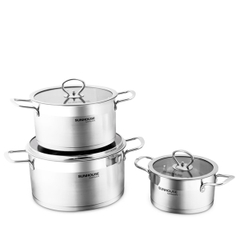 Bộ 3 nồi Inox 5 đáy Sunhouse SH784