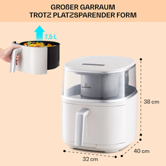 Nồi chiên không dầu Klarstein 7.5L Air Bloom - 10040497