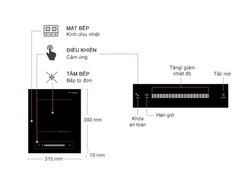Bếp từ Junger IS-22 - có thể lắp âm