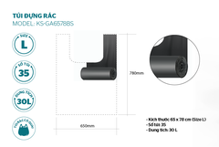 Túi đựng rác phân hủy sinh học Sunhouse KS-GA6578BS có quai xách