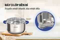 Bộ nồi inox 3 đáy Sunhouse SHG361