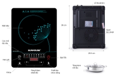 Bếp từ cảm ứng Sunhouse SHD6863 - Tặng nồi lẩu