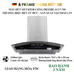 Máy hút mùi kính cong Pramie AC17-700 (Thái Lan)