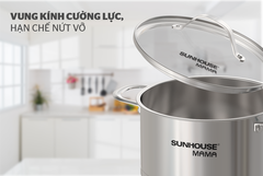 Nồi Inox 304 5 đáy 24cm Sunhouse MAMA SHG502-24