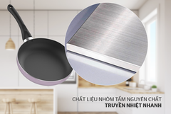 Chảo chiên đáy từ Sunhouse 28cm SHG1128MV - Tím