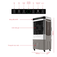 Quạt hơi nước Rapido Everest 9000D + tấm lọc than hoạt tính