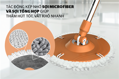 Bông lau nhà Microfiber xoay 360 độ thế hệ mới Sunhouse KS-CO260S