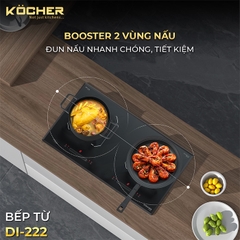 Bếp đôi điện từ Kocher DI-222 sản xuất Malaysia