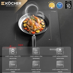 Bếp đôi điện từ chống xước Kocher X-NANO 8 PLUS