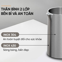Bình đun siêu tốc inox Sunhouse 2.0 lít SHD1396