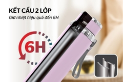 Bình giữ nhiệt inox 304 Sunhouse 720ml KS-TU720FP (màu hồng)