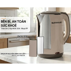 Bình siêu tốc inox 2 lớp Sunhouse 1.7 lít SHD1359