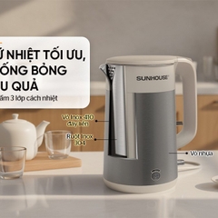 Bình siêu tốc inox 3 lớp Sunhouse 1.8 lít SHD1376