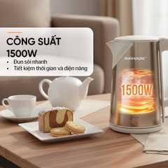 Bình siêu tốc inox 3 lớp Sunhouse 1.8 lít SHD1377