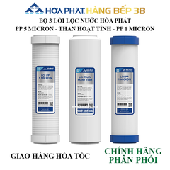 Bộ 3 lõi lọc thô cao cấp Hòa Phát 1 2 3