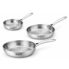 Bộ 3 chảo inox 304 5 đáy Kaff KF-FR202428304