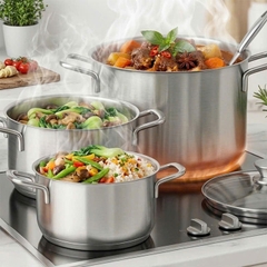 Bộ nồi inox 304 5 đáy Kaff KF-ST003S