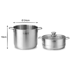 Bộ nồi xửng inox Kaff 24cm KF-STE24S