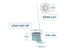 Bộ lau nhà xoay 360 độ thông minh Sunhouse KS-CL235PB