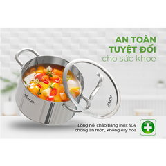 Bộ nồi inox đa lớp sử dụng bếp từ Sunhouse SHG701