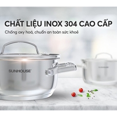 Bộ nồi inox 304 Sunhouse Healthy SHG605