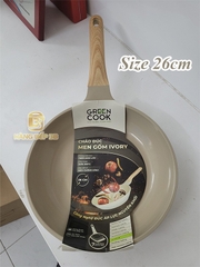 Chảo chiên đúc men gốm Ivory Green Cook 26cm GCP233-26IH