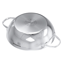 Chảo xào inox 2 quai Sunhouse Healthy 24cm IN24M12