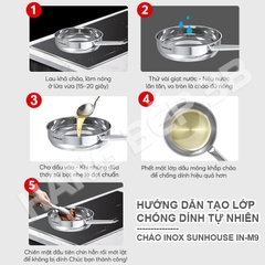 Chảo inox 304 Sunhouse Healthy 16cm IN16M9