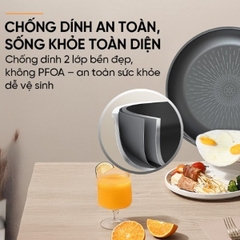 Chảo chống dính Sunhouse 28cm SBDS28B (không dùng bếp từ)