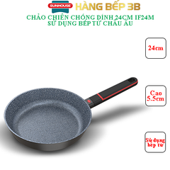 Chảo vân đá Full Induction Infinity Sunhouse 24cm IF24M