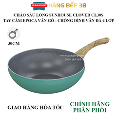 Chảo sâu lòng chống dính vân đá Sunhouse 30cm Clover CL30S