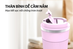 Cốc giữ nhiệt inox 304 Sunhouse 500ml KS-TU500SP (màu hồng)