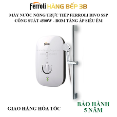 Máy nước nóng trực tiếp 4500w có bơm Ferroli DIVO SSP 4.5S