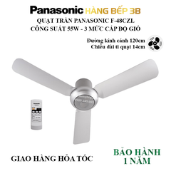 Quạt trần 3 cánh Panasonic F-48CZL (remote)