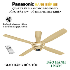 Quạt trần 4 cánh Panasonic F-56MPG-GO (remote)