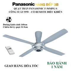 Quạt trần 4 cánh Panasonic F-56MPG-S (remote)