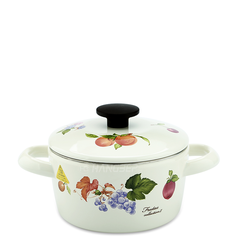 Bộ 4 nồi tráng men hoa văn trái cây đáy từ Fujihoro FRV-4