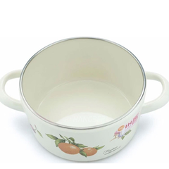 Bộ 4 nồi tráng men hoa văn trái cây đáy từ Fujihoro FRV-4