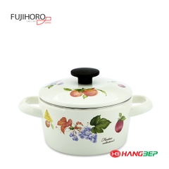 Nồi tráng men hoa văn trái cây Fujihoro 18cm FRV-18W - Sử dụng bếp từ