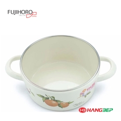 Nồi tráng men hoa văn trái cây Fujihoro 18cm FRV-18W - Sử dụng bếp từ