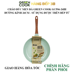 Chảo đúc men đá xanh ngọc Green Cook 26cm GCP06-26IH