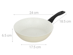 Chảo sâu lòng chống dính vân đá Green Cook 24cm GCP226-24IH