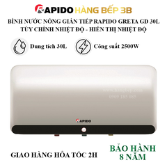 Máy nước nóng gián tiếp Rapido Greta GD 30 lít