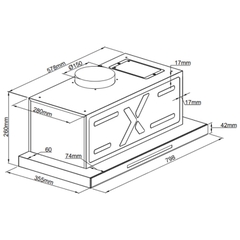 Máy hút mùi âm tủ GrandX Optima GX H80F85B