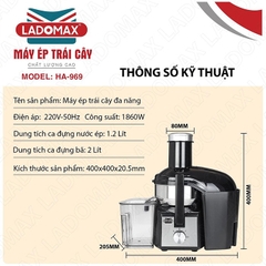Máy ép trái cây Ladomax HA-969