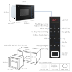 Lò vi sóng âm tủ Hafele 32 lít HM-B38C (538.01.111)