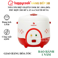 Nồi cơm điện Happycook 1.8 lít HC-180A (đỏ)