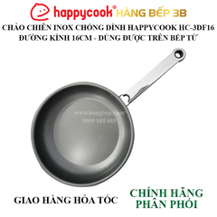 Chảo chiên inox chống dính Happycook HC-3DF16 16cm