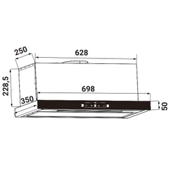 Máy hút mùi âm tủ Kaff KF-TH1700B